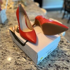 Nine West Red Patent Leather Heels